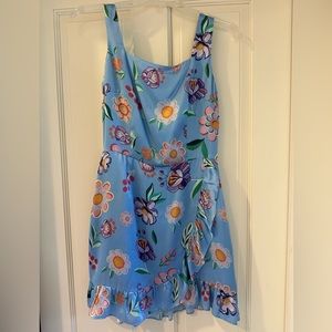 Olivia Rubin Blue/Multi Floral Silk Dress US Size 4